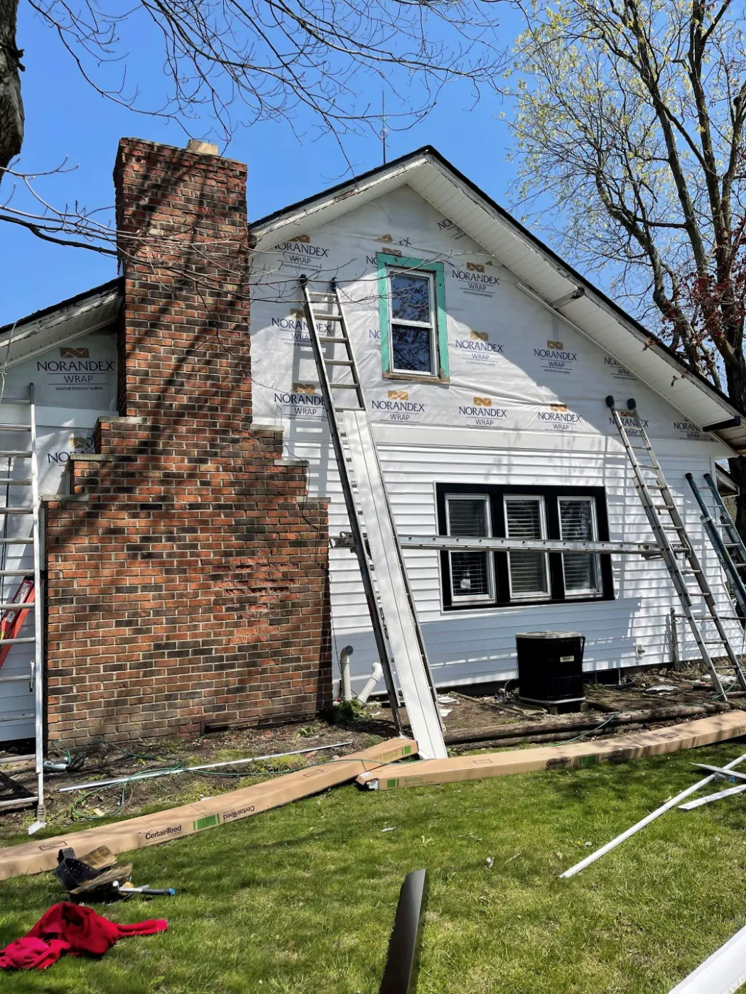 Flashing and seam work in Noblesville